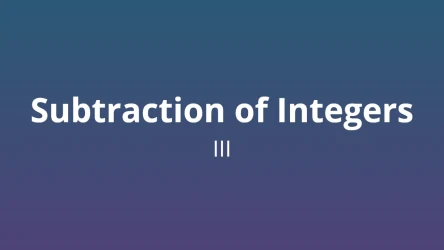 Subtraction of integers III - Math Quiz