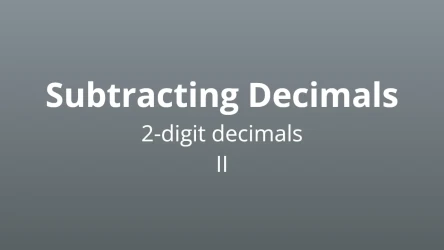 Subtracting 2-digit decimals II - Math Quiz