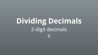 Dividing 2-digit decimals II - Math Quiz