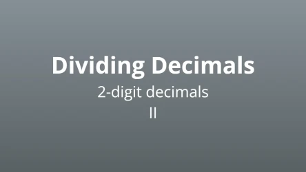 Dividing 2-digit decimals II - Math Quiz