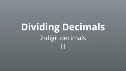 Dividing 2-digit decimals III - Math Quiz
