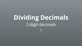 Dividing 2-digit decimals I - Math Quiz