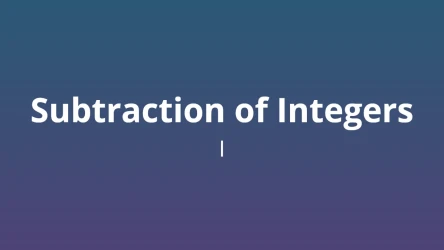 Subtraction of Integers I - Math Quiz