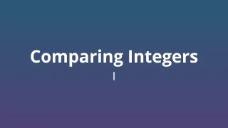 Comparing Integers I - Math Quiz