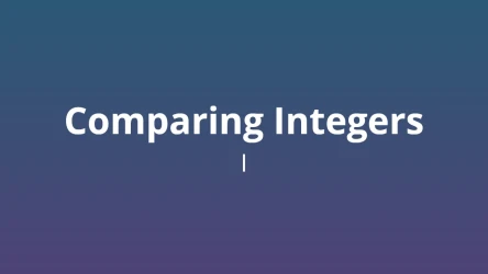 Comparing Integers I - Math Quiz