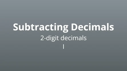 Subtracting 2-digit decimals I - Math Quiz