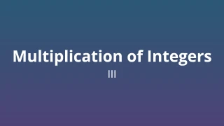 Multiplication of integers III - Math Quiz