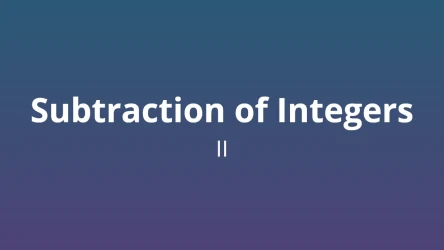 Subtraction of integers II - Math Quiz