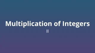 Multiplication of integers II - Math Quiz