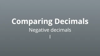 Comparing Negative Decimals I - Math Quiz