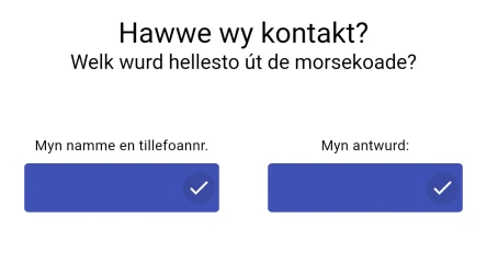 Hawwe wy kontakt? 