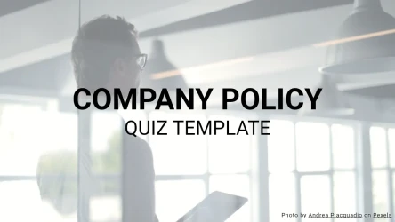 Company Policy Quiz Template