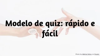 Modelo de quiz: rápido e fácil