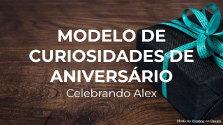Modelo de Curiosidades de Aniversário