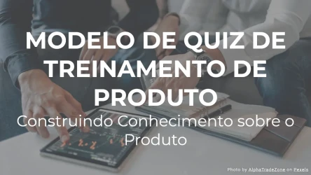 Modelo de Quiz de Treinamento de Produto