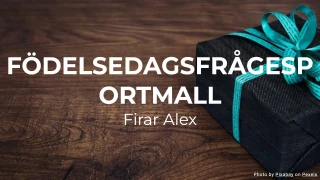 Födelsedagsfrågesport mall
