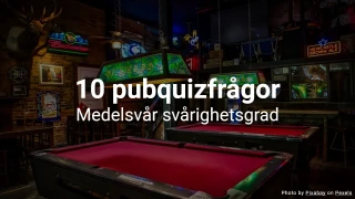 Allmän trivia quiz II - medelsvår utmaning
