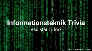 Informationsteknik Trivia Quiz