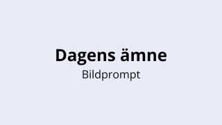 Dagens ämnesquizmall - Bildprompt