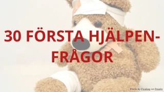 30 frågor om första hjälpen och svar - Första hjälpen-quiz