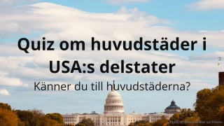 Quiz om huvudstäder i USA:s delstater