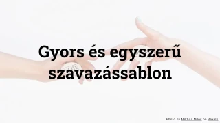 Gyors és egyszerű szavazáskvíz-sablon