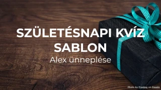 Születésnapi Kvíz Sablon