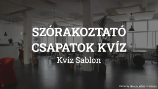 Csapatok Kvíz Sablon