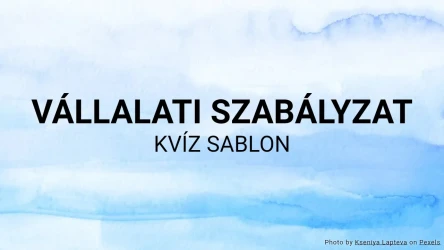 Vállalati Szabályzat Kvíz Sablon