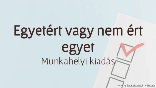 Egyetért vagy nem ért egyet? – Munkahelyi szavazás kvízsablon
