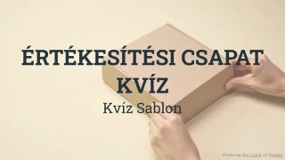 Értékesítési Csapat Kvíz Sablon