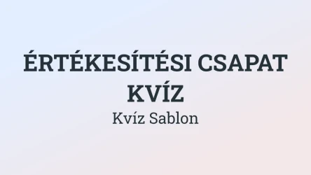 Értékesítési Csapat Kvíz Sablon