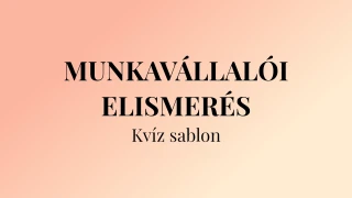 Munkavállalói elismerés kvízsablon