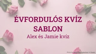 Évfordulós kvíz sablon