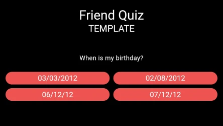 Friendship Quiz Template