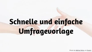 Schnelle & Einfache Umfrage-Quiz-Vorlage