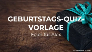 Geburtstags-Quiz-Vorlage