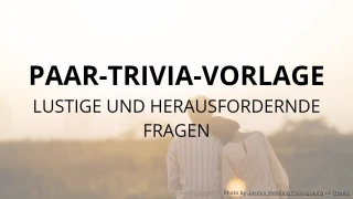 Paar-Trivia-Quizvorlage