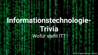 Informationstechnologie-Trivia-Quiz