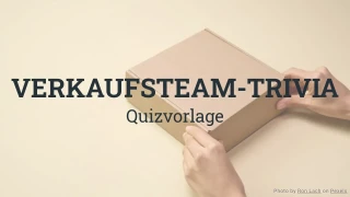 Verkaufsteam-Trivia-Vorlage