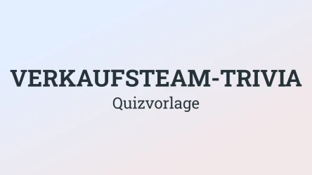 Verkaufsteam-Trivia-Vorlage
