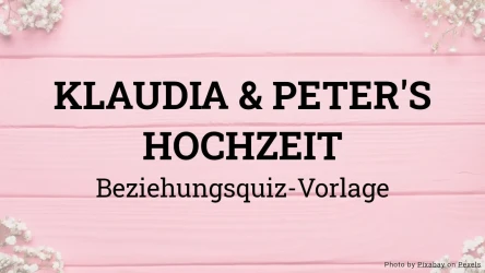 Hochzeitsquiz - Vorlage