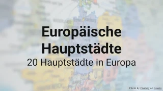 Quiz über europäische Hauptstädte