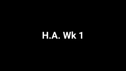 H.A. (wk 1)