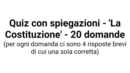 verifica La costituzione vers. 2