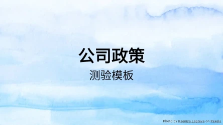 公司政策测验模板