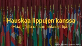 Hauskaa lippujen kanssa - Minkä maan lippu tämä on?