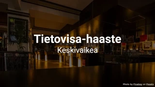 Yleinen tietovisa III (Keskivaikea)