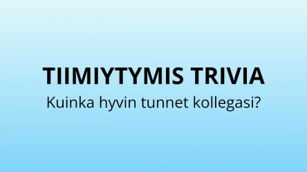 Yrityksen tiimiytymisvisa -malli