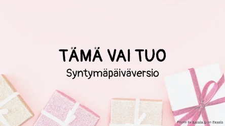 Tämä vai tuo: Syntymäpäivävisa -pohja